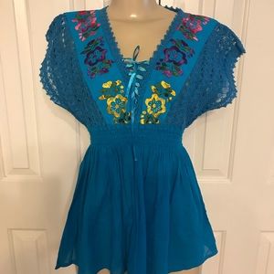 EMBROIDERED MEXICAN BLOUSE